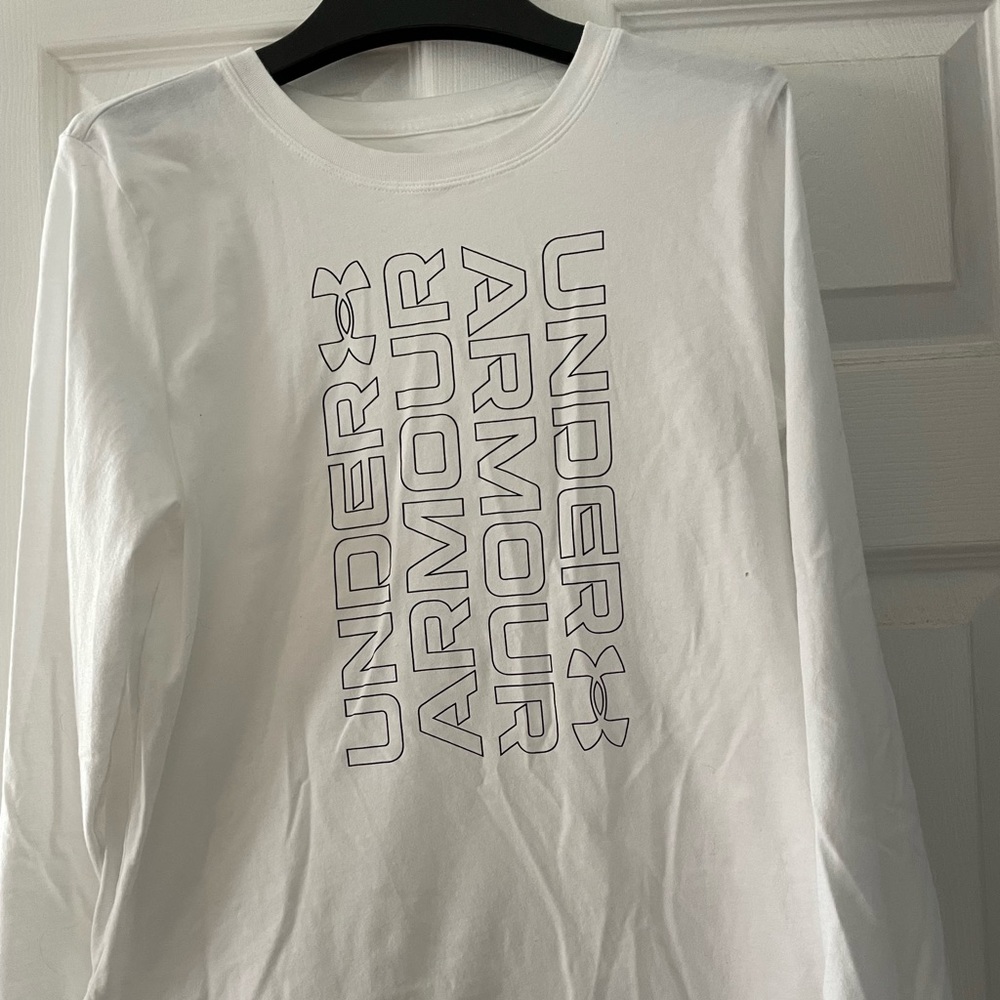 Under Armour White Long Sleeve Tshirt
